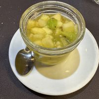 Fruit salad #Veganuary at Bar restaurant L'Espurna in Puigcerda