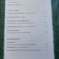 Vegan choices (false allergens for the chili sin carne) at Gasthaus Exenschlaeger in Linz