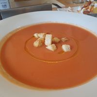 Gazpacho riquísimo!! at A Flama Tabierna in Zaragoza