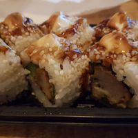 Vegan chicken teriyaki uramaki at Full Moon Express in The Hague