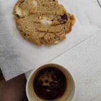 Espresso and vegan cookie at Lit Coffee Roastery & Bakeshop in Bethlehem