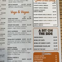 Vegan and veggie pizzas available  at The Beck in Mablethorpe