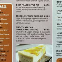 Dessert option at The Beck in Mablethorpe