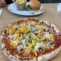 Vegan burger and vegan volcano at The Beck in Mablethorpe