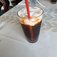 Thai Iced Tea with Coconut Cream  at Banana Leaf Thai Bistro in Port Townsend