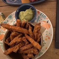 Sweet potatoe fries with guacamole   at Enchilada in Freudenstadt