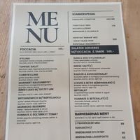 One side of the menu at Mormors Cafe in Fredrikstad
