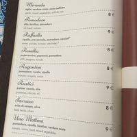 One of the 3 pages with vegan options at La Spaghetteria in Viterbo