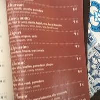 One of the 3 pages with vegan options at La Spaghetteria in Viterbo