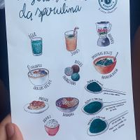 Folheto informativo oferecido após compra de spirulina  at 5essentia Ágora in Santa Cruz De Graciosa