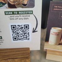Enter loyalty program at Cafe Gratitude in Newport Beach