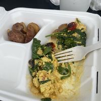 This was I am hearty - I ate all of it and was still hungry- no toast and no strawberries $15.50  at Cafe Gratitude in Newport Beach
