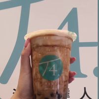 Caramel milk tea at T4 Bubble Tea in Nottingham