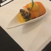 Vegan amuse bouche at World Service in Nottingham