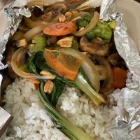 Kung pao mushrooms and veggies  at QSu Cafe in Westminster