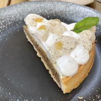 Lemon tart by white cake   at Be With Years in Kowloon