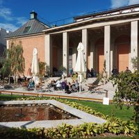 Courtyard at Blå+ in Stockholm