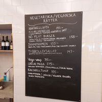Menu at Blå+ in Stockholm