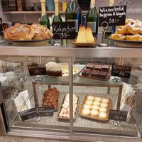 Tartlet, brownie and dark truffle are vegan. Ask to be sure! at Blå+ in Stockholm