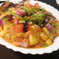 Samosa chaat, perfect starter at Auntie's Kitchen in Gran Canaria