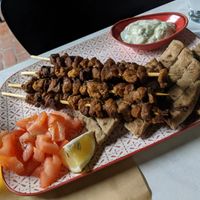 Vegan souvlaki at W Karytsi in Athens