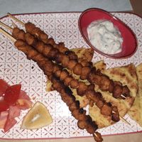 Vegan souvlaki at W Karytsi in Athens