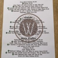 Menù  at W Karytsi in Athens