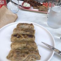 Cabbage rolls and souvlaki   at W Karytsi in Athens
