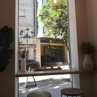 Seating by the window at La Manière in Vigo