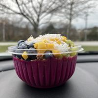 Pink dragon bowl at Camps Juice Bar in Marriottsville