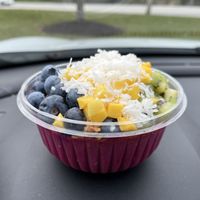 Pink dragon bowl at Camps Juice Bar in Marriottsville