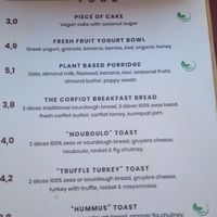 Vegan menu options at NOMH Store - Maybe closed in Corfu