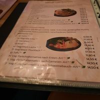 Ein Teil der Karte at Sakura in Mannheim
