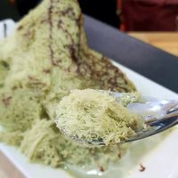 Vegan Greentea Bingsu at Cafe Beanteum in Seoul