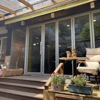 Exterior. There are some outdoor seatings too  at Cafe Beanteum in Seoul