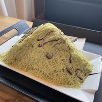 Green tea bingsu  at Cafe Beanteum in Seoul