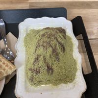 Green tea bingsu  at Cafe Beanteum in Seoul