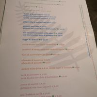 The menu at Il Bivio Trattoria da Fedio in Ampio