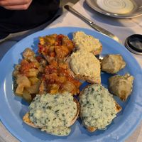 Mixed crostini  at Il Bivio Trattoria da Fedio in Ampio