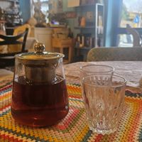 Infuso offerto a fine pranzo at Il Bivio Trattoria da Fedio in Ampio