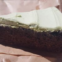 Chocolate avocado matcha cake at Uncommon Ground Coffee Roastery in Cardiff