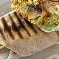 Vegan burrito at Uncommon Ground Coffee Roastery in Cardiff