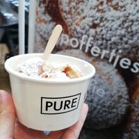 Poffertjes (tiny dutch pancakes with powdered sugar) at Room - Vismarkt in Groningen