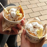 Vegan poffertjes at Room - Vismarkt in Groningen