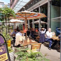 Outdoor seating at Kitchen Republic in Zurich