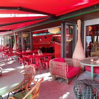 Outdoor seating at Nooch in Bern