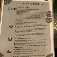 Menu   at B.Better in Paris