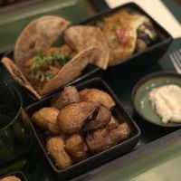 Smach potatoes with aïoli , guacamole    at B.Better in Paris