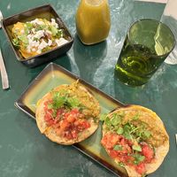 Puréed sweet potatoes and quesadillas   at B.Better in Paris