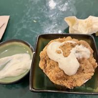 Apple crumble dessert   at B.Better in Paris